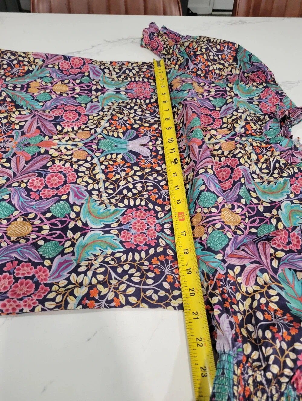 J. Crew Floral Puff-Sleeve Blouse in Liberty Elm House Floral Fabric Size Medium